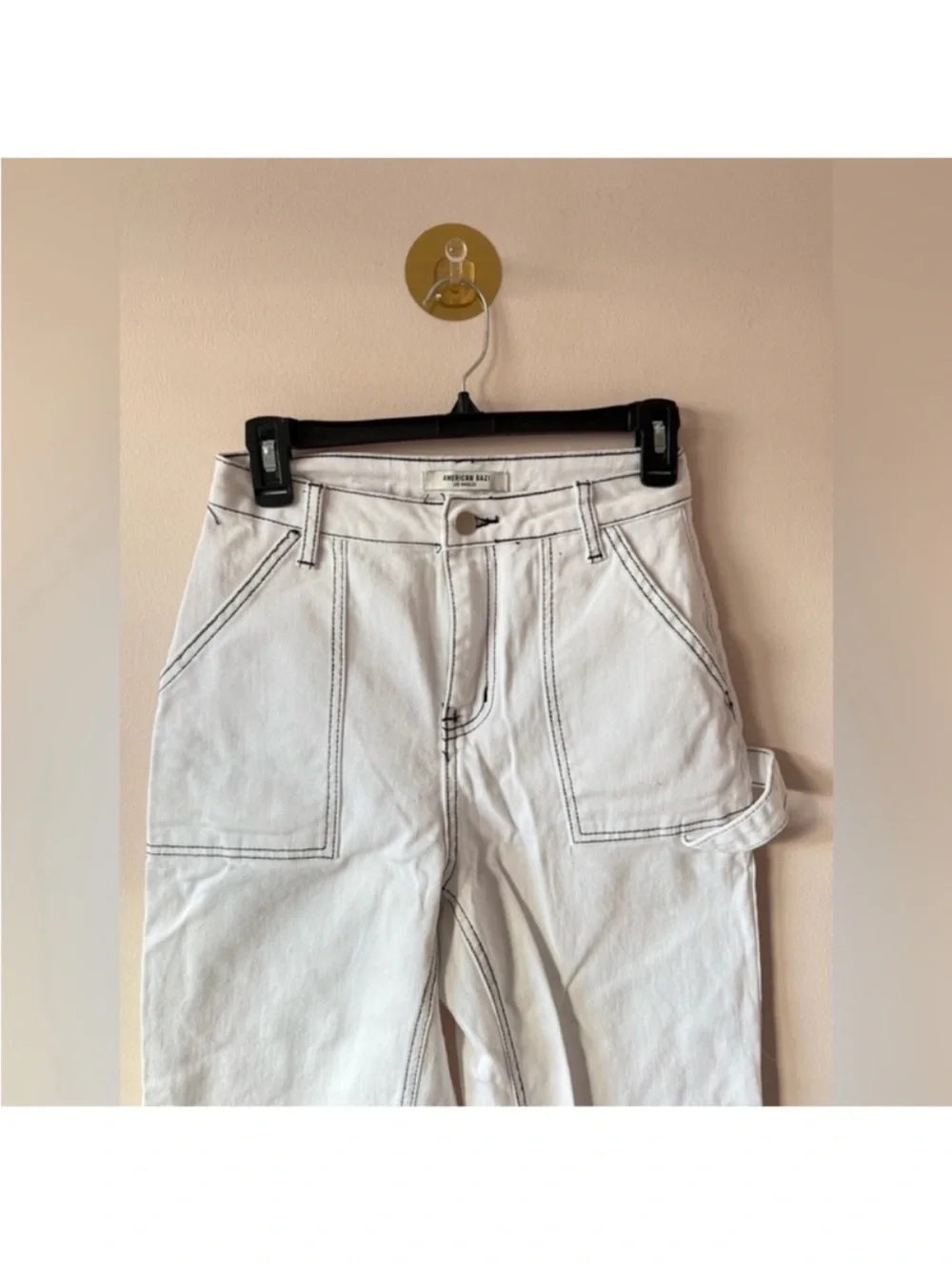 American Bazi White Denim Pants Small